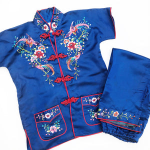 Stunning Vintage Cheongsam Pajamas Size 8-9
