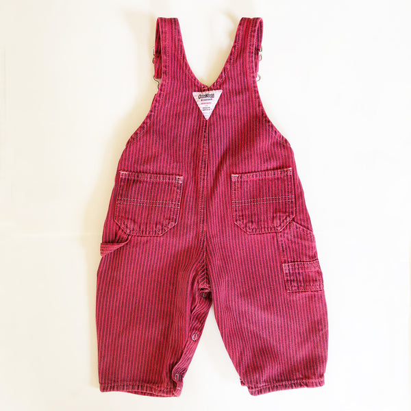 Osh Kosh Striped Red and Blue Overalls size 6-9 months