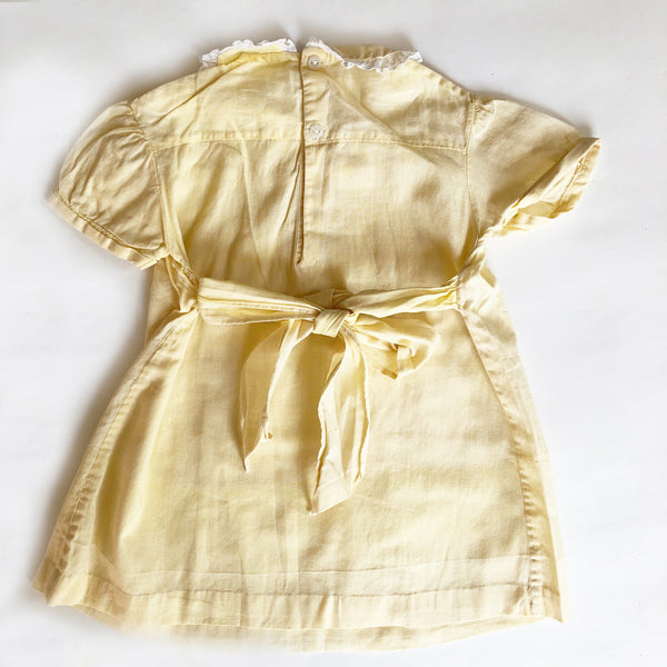 Little Yellow Smocked dress size 6-9 months