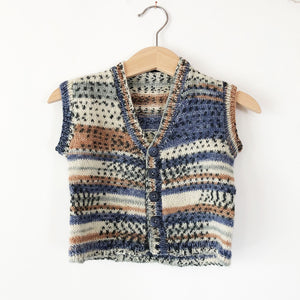 Little hand knit vest size 12-18 months