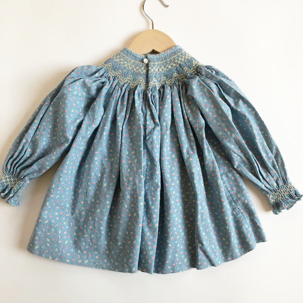 Sweet Little Ditsy Smocked Dress size 12-24 months.