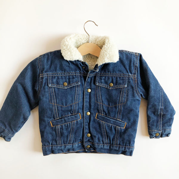 Little Vintage Denim Jacket with Fleece Lining size 3-4