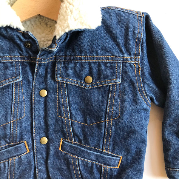 Little Vintage Denim Jacket with Fleece Lining size 3-4